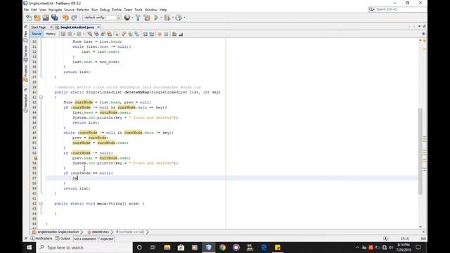 Single Linked List | Java Console смотреть онлайн