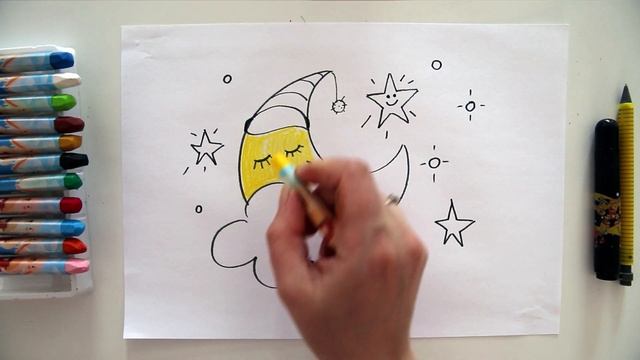 #какнарисовать #ЛУНА #МЕСЯЦ Уроки Рисования Для Детей #howtodraw #MOON #drawforchildren