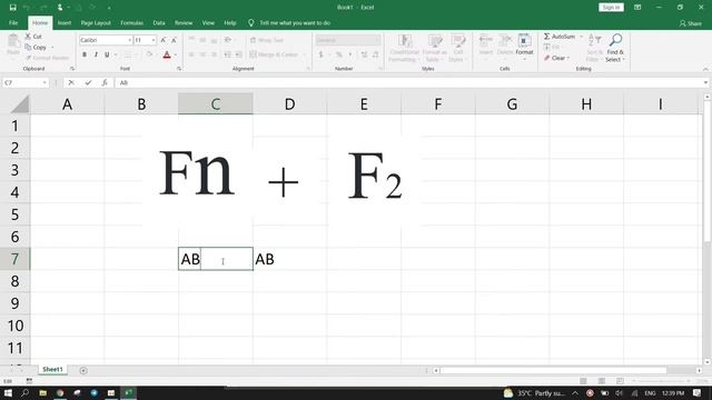 How to write in Ms Excel without double click on mouse Window 10_Ms Excel 2019 смотреть онлайн