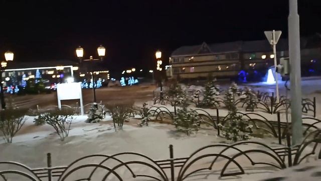 Вечернее село Яр-Сале, ЯНАО. смотреть онлайн