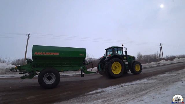 Выгоняем три агрегата Amazone, от трактора John Deere 6170м. Звонок большого блогера... смотреть онлайн
