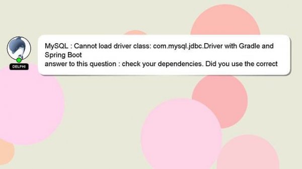 MySQL : Cannot load driver class: com.mysql.jdbc.Driver with Gradle and Spring Boot