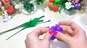 Гвоздики. Идея подарка к 8 марта. Воздушный пластилин. #diy  #plastic #поделки #howtomake #flowers