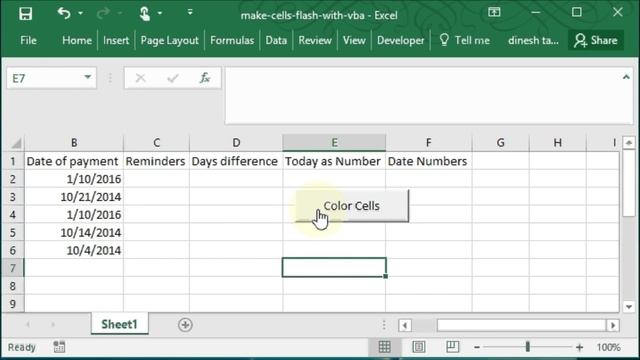 How to make excel worksheet cells flash using vba смотреть онлайн