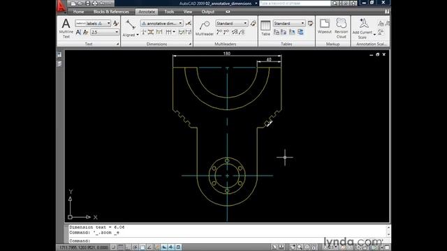 AutoCAD Tutorial - Creating annotative dimensions and multileaders смотреть онлайн