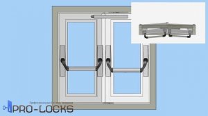 ABLOY EXIT АНТИПАНИКА для двухстворчатых дверей, DIN стандарт