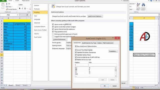 How to use AutoCorrect option in MS Excel 2016/2013/2010/2007 in Hindi Lec 35 смотреть онлайн