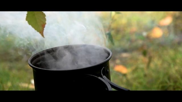 #Жаренная картошка с опятами, готовим на #костре. смотреть онлайн