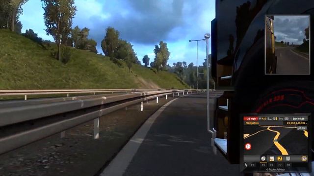 Euro Truck Simulator 2 |Renault Premium| - Evening free driving in the city смотреть онлайн
