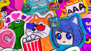 Стикерсы в магните Настоящие против бумажных Распаковка с котом