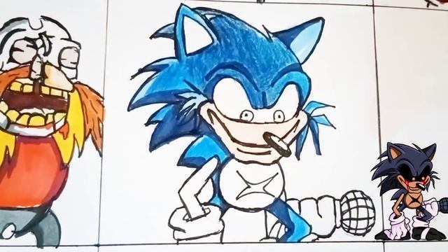 Drawing Sonic.EXE Full Week(FNF Mods) смотреть онлайн
