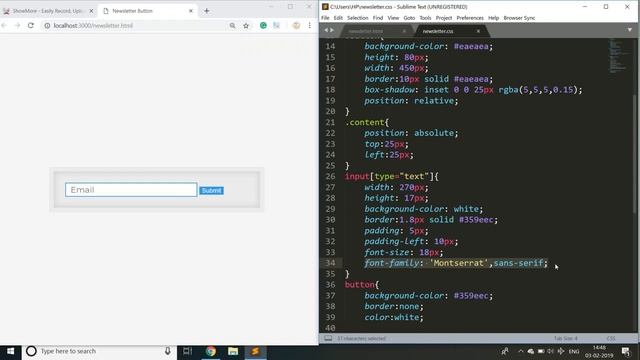 Flip Open On Hover Newsletter Button CSS | CSS Buttons | CSS On hover Effects - CSS Tutorials смотреть онлайн