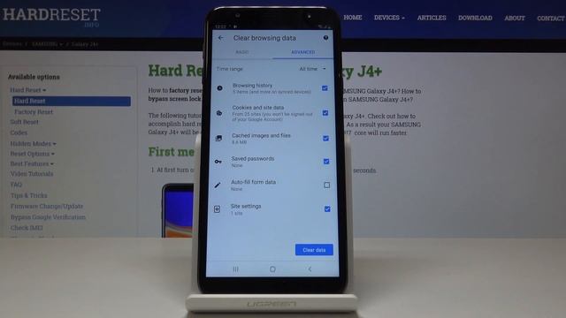 SAMSUNG Galaxy J4+ How to Clear Browsing Data / Delete Browser History смотреть онлайн