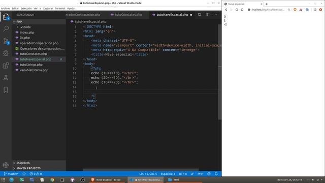Curso de PHP? y MySql? [11.- Operadore spaceship o nave espacial] смотреть онлайн