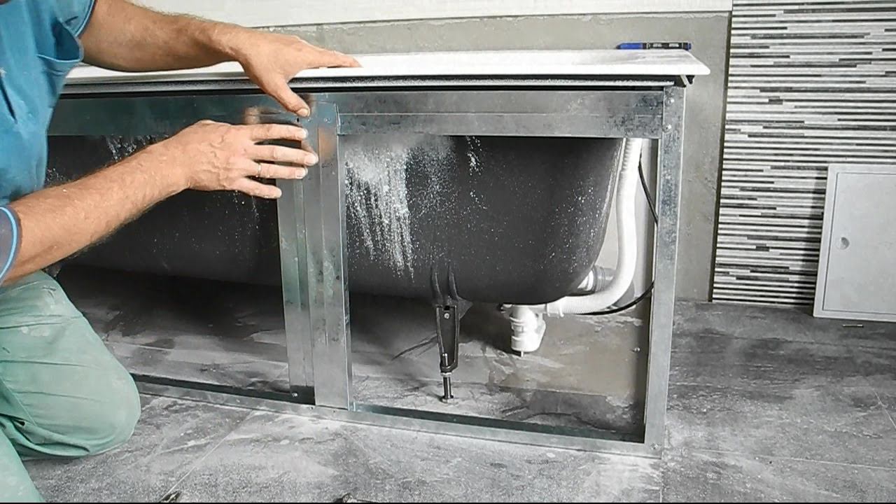 Экран для ванны из гипсокартона своими руками 3 смотреть онлайн