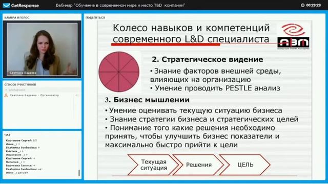 Вебинар "Обучение в современном мире и место T&D компании смотреть онлайн
