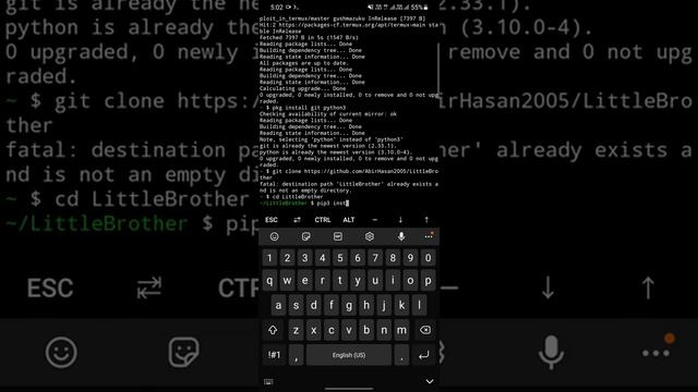 #termuxtool  Demonstrating Of Installation Of LittleBrother In Termux By Using Termux Command