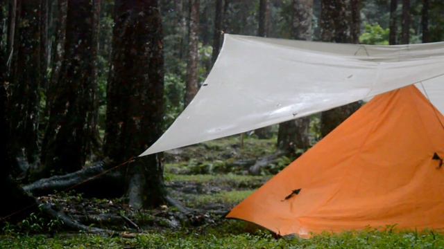 SOLO CAMPING IN HEAVY RAIN & THUNDERSTORM, Relax In Tent With Sound Of Rain (ASMR)
