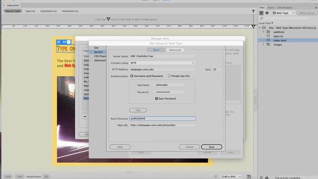 Publishing your Website with Dreamweaver SFTP смотреть онлайн