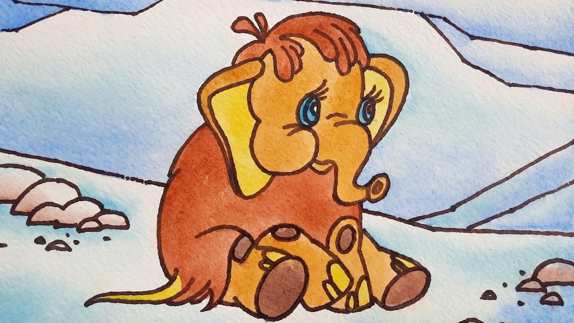 Рисование мамонтенка