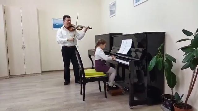 Ляшневская Кристина, 7 лет (фортепиано), Кудрявцев А. Ю. (скрипка) смотреть онлайн