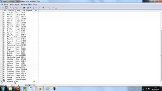 Dodawanie danych przez formularze (OpenOffice.org Base) смотреть онлайн