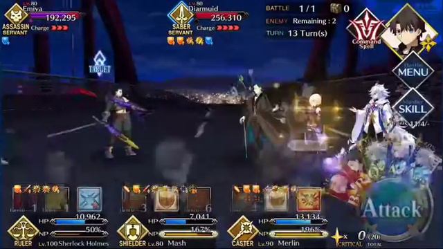 F/GO Fate/Zero -LAP_2- Challenge Quest (Sherlock + Mashu + Merlin + Back-ups for show) смотреть онлайн
