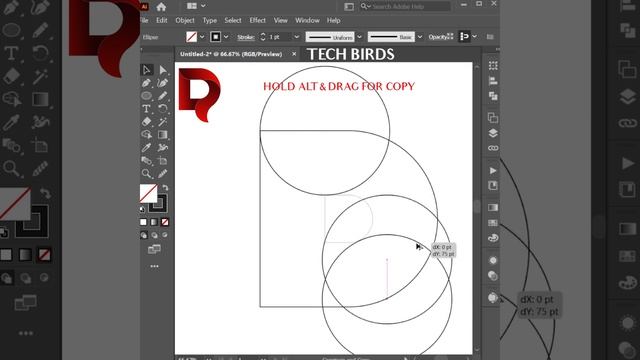 D Letter Logo Design Super Easy Techniques - Adobe Illustrator Tutorial #short смотреть онлайн
