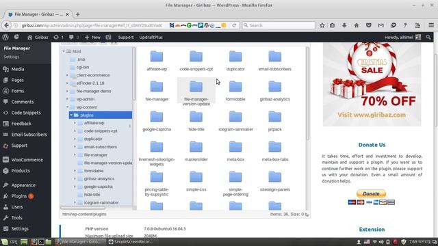 WordPress File Manager Plugin смотреть онлайн