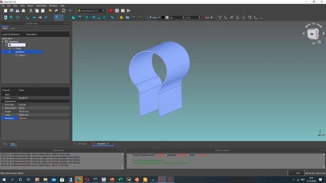 FreeCAD Tutorial | Sheet Metal Basics 2 for Begginers: Steel Bracket Model смотреть онлайн