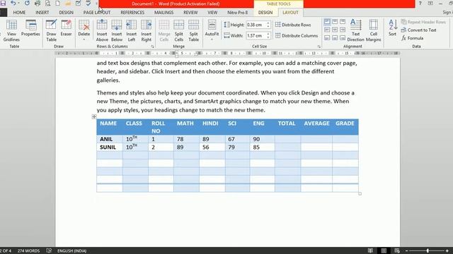 Ms Office 2013 tutorial Video in Hindi / Urdu - INSERT TABLE Lecture 12 смотреть онлайн