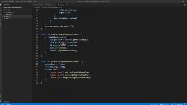 Fabric JS - Creating Lines With / Without Arrow Heads Using Paths (Part 1) смотреть онлайн