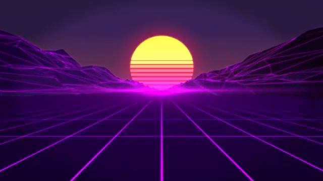 80s Synthwave Screensaver - Background 10h 4K