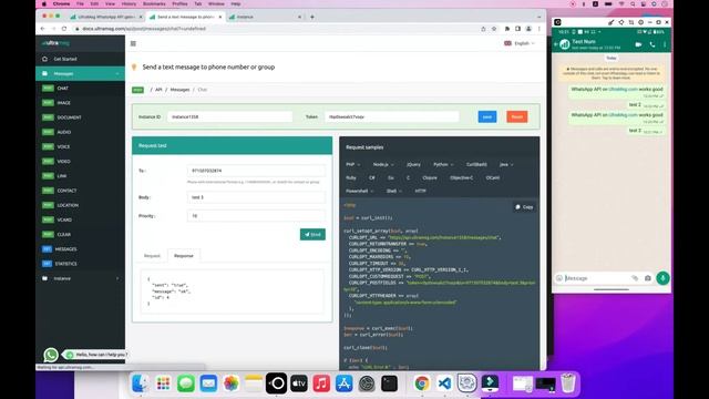 Send WhatsApp API message in PHP | Python with Ultramsg смотреть онлайн