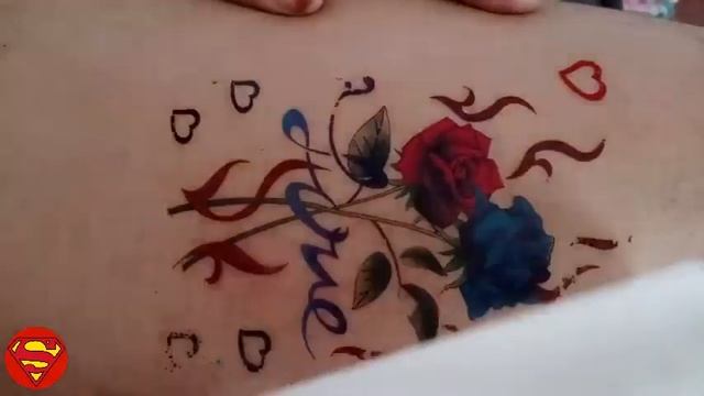 How to create Cute Temporary Tattoo for Music Flower! Temporary Tattoos #2023 смотреть онлайн