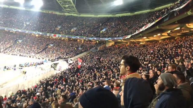Ajax F-side fans vs Bayern Munich 2018 - amazing atmosphere. смотреть онлайн