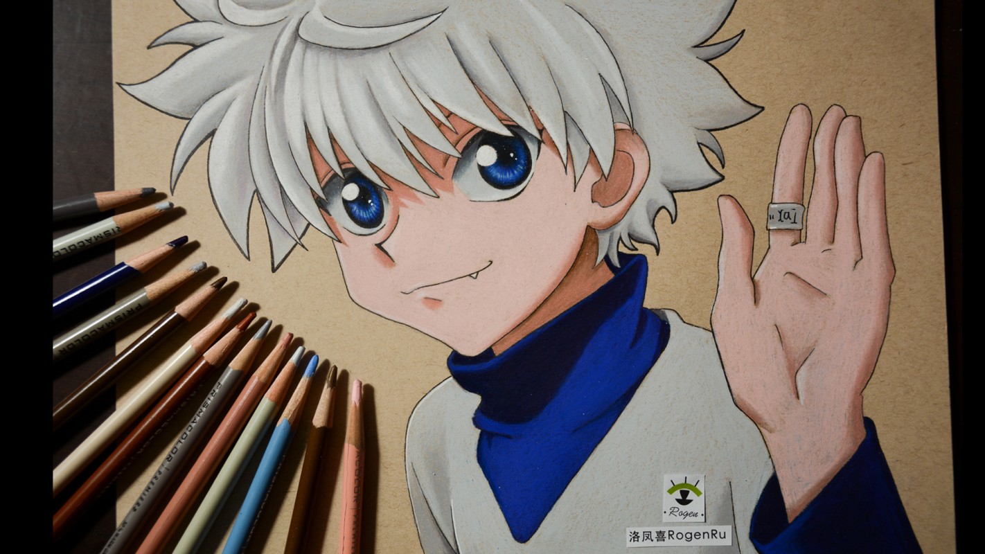 How_to_draw_Kilua_Zoldyck_Hunter_with_colored_pencils