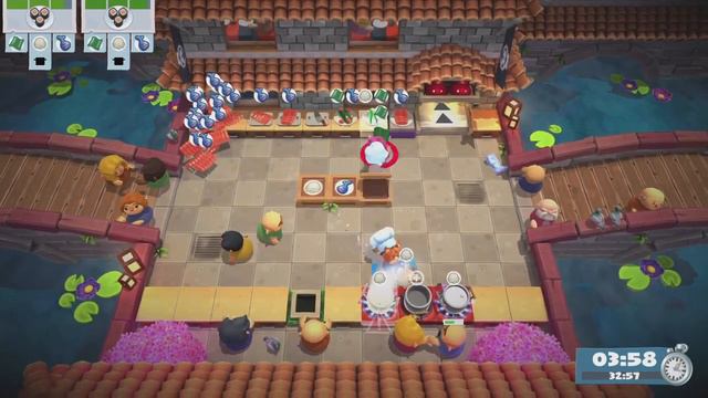 Overcooked 2 Survival Mode - Level 1-2 Gameplay (2 player co-op) 1 hour смотреть онлайн