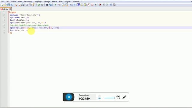 create pdf by Fpdf 1 смотреть онлайн