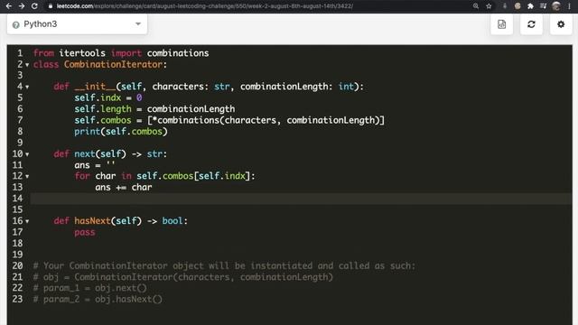 Iterator for Combination | Leet code 1286 | Theory explained + Python code смотреть онлайн