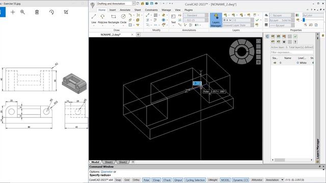 CorelCAD 2023 Basic 3D Modeling Tutorial For Beginner смотреть онлайн
