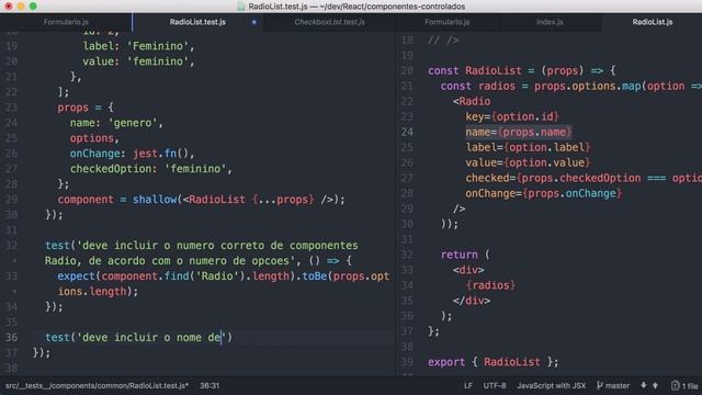 0007-60 React: Componentes Controlados - Testes com Jest e Enzyme смотреть онлайн