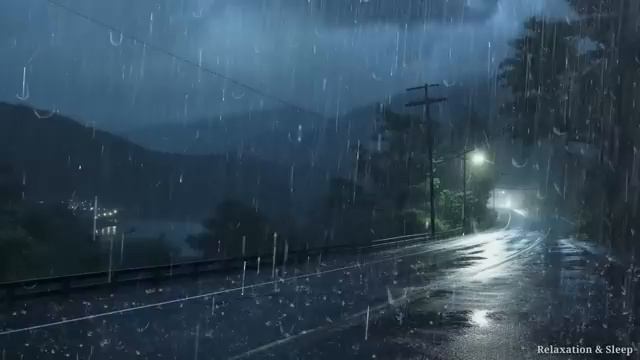 Entro 15minuti ti addormenterai con forti piogge, forte vento su una strada tranquilla nella forest смотреть онлайн