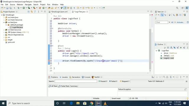 Gmail Login using TestNg(Selenium) смотреть онлайн