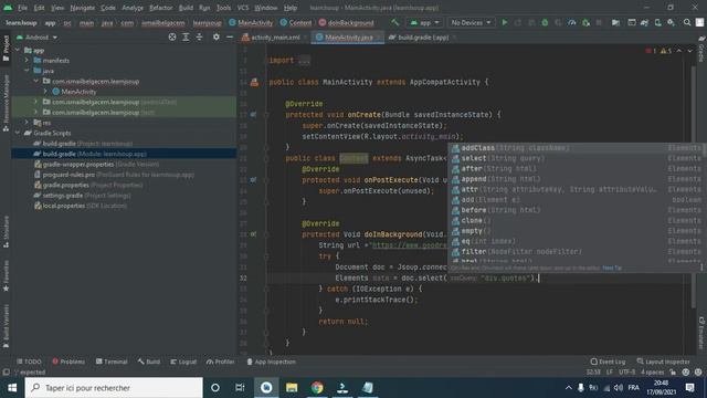 scraping data from sites using Jsoup |Android Studio arabic Part 1 смотреть онлайн