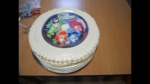 Украшаем торт вафельной картинкой.Подробный МК Olya konditer