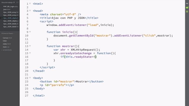 Curso de Javascript - 6.07. AJAX. Ejercicio de AJAX con objetos en JSON смотреть онлайн