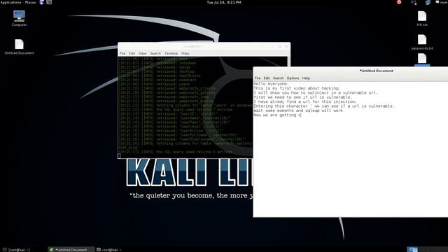 SQL Injection with sqlmap Kali Linux смотреть онлайн