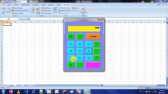 How to Make Calculator in VBA Excel #ITI# COPA Practical | Simple Calculator Design. смотреть онлайн