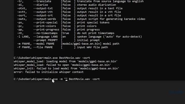 Use Whisper cpp to automatically generate video subtitles on Windows. смотреть онлайн